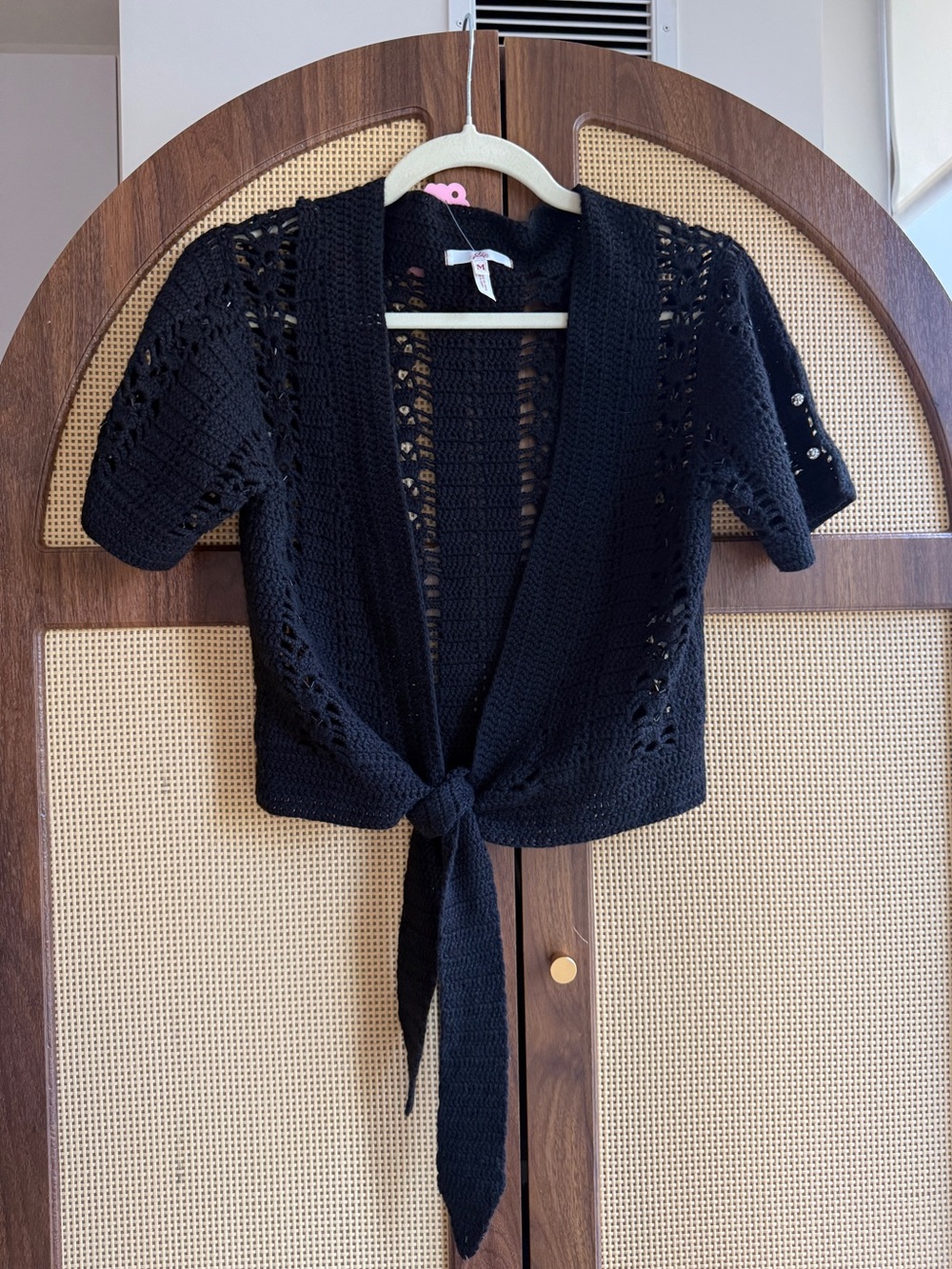 Joie cashmere & cotton knit beaded cardigan - M